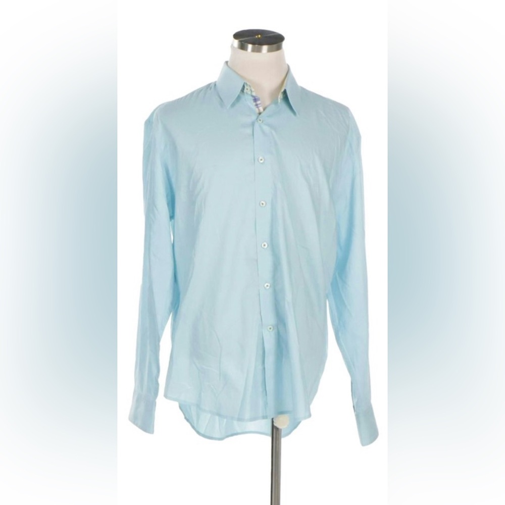 Robert Graham button down shirt blue gingham men’s
